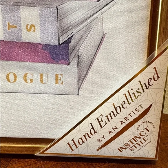 Fashion art framed art canvas/fashion books cc bottle/flowers/wine gold frame - Picture 3 of 9